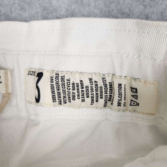 Indigo Rein Skirt Womens  Size 3 White Denim Button Fly NEW with Tags - Picture 6 of 10